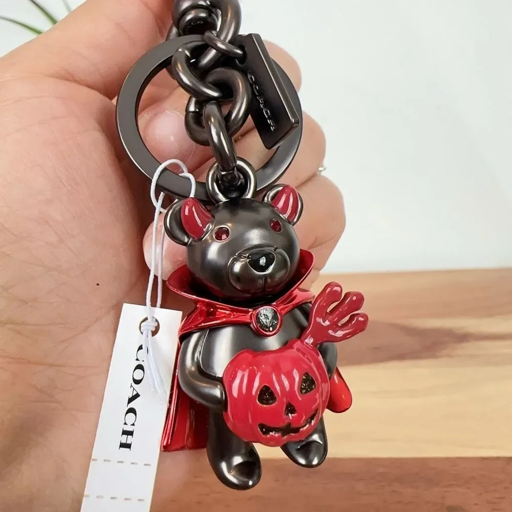 NWT‎ Coach Halloween Devil Bear Bag Charm - Picture 3 of 6